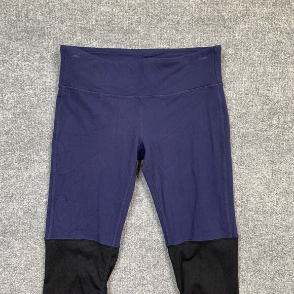 Alo Yoga Leggings Womens S Small Black Navy Goddess Ruched Legs High Waist - Picture 4 of 12